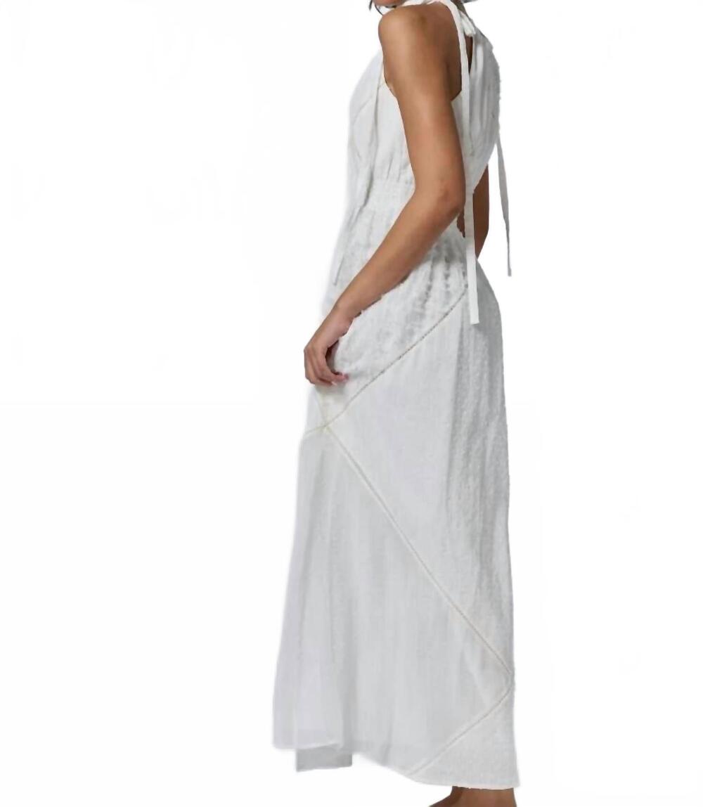 NEW LINGUA FRANCA louisa heirloom patchwork maxi dress in ivory - Picture 2 of 4